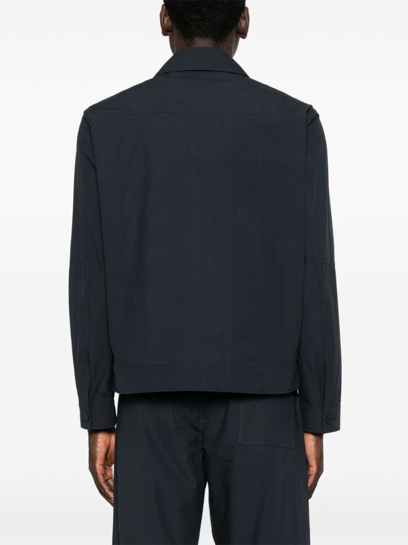 Blue Cotton Shirt Jacket