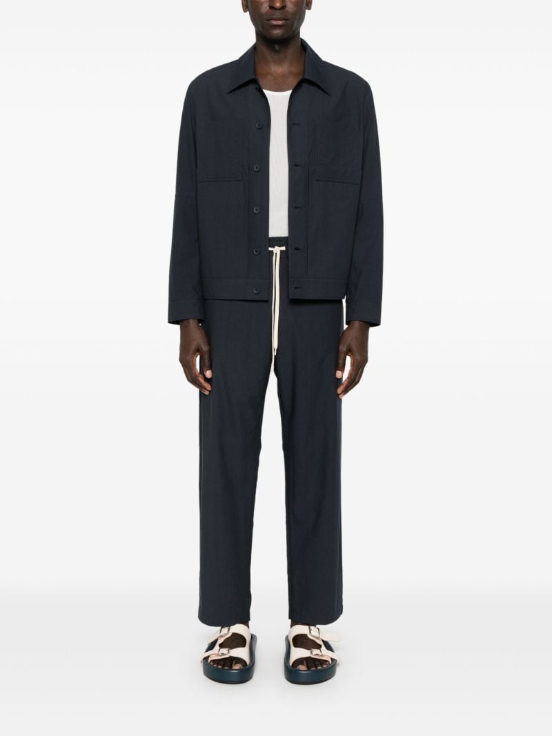 Blue Cotton Shirt Jacket