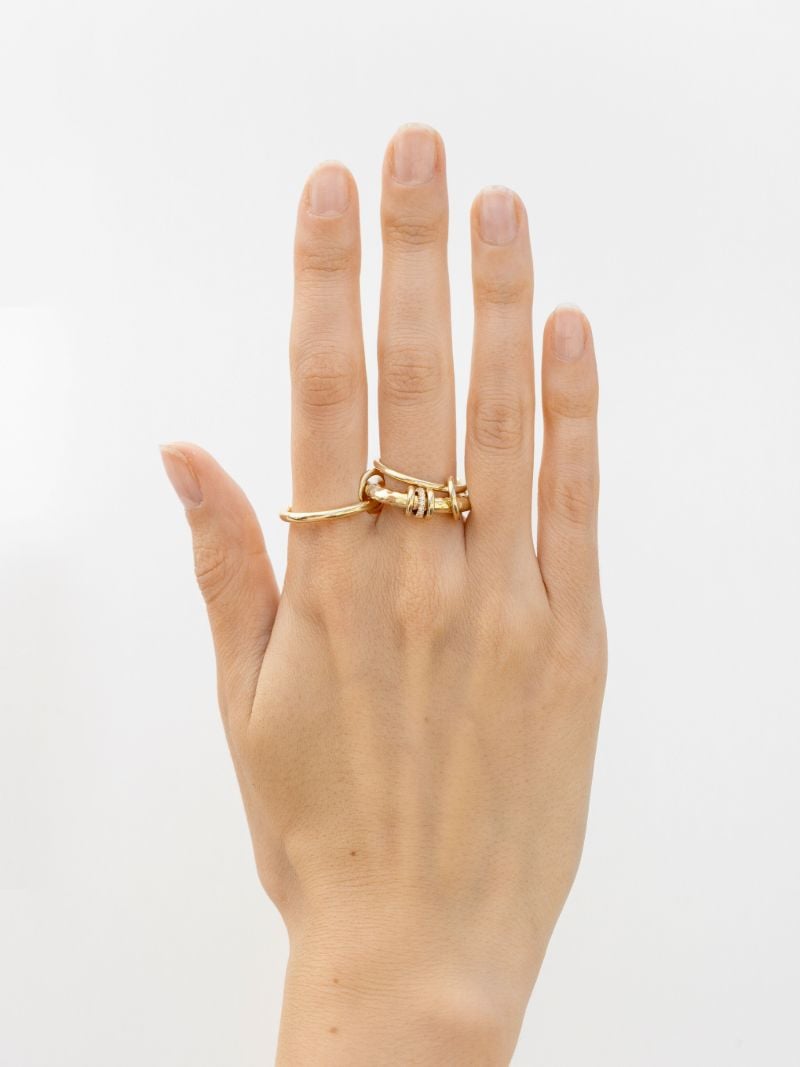 18k Yellow Gold Gemini Vulcan Diamond Ring