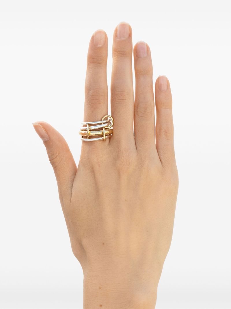 18kt Yellow Gold and Sterling Silver Ring