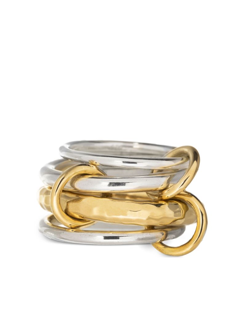 18kt Yellow Gold and Sterling Silver Ring