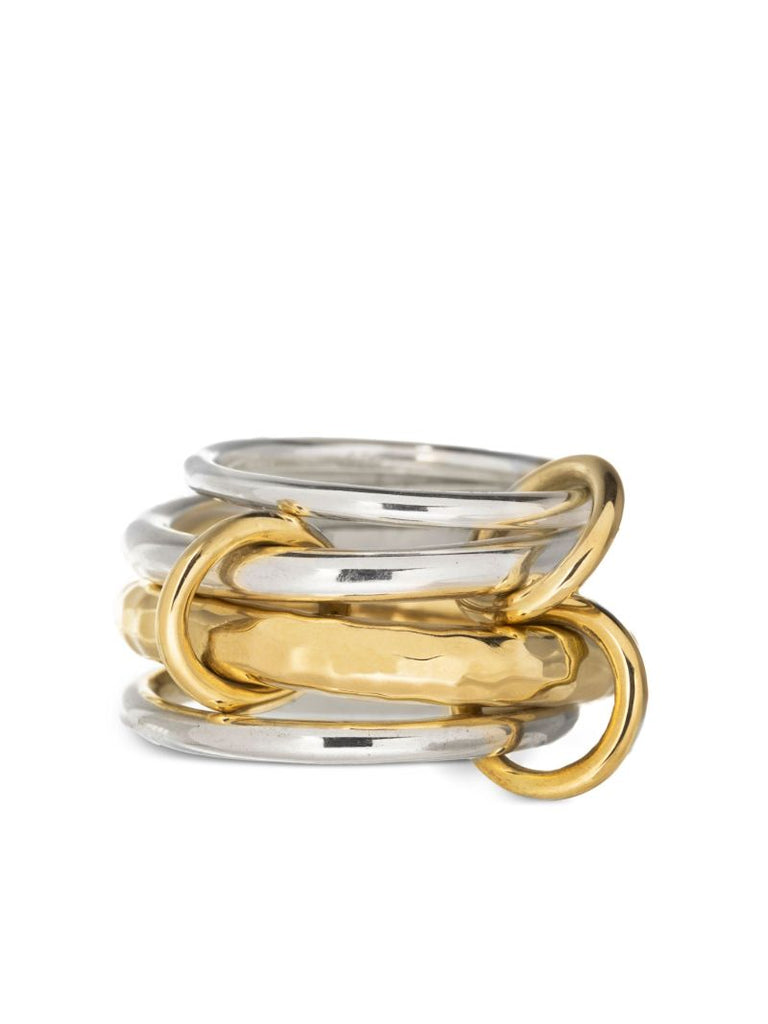 18kt Yellow Gold and Sterling Silver Ring