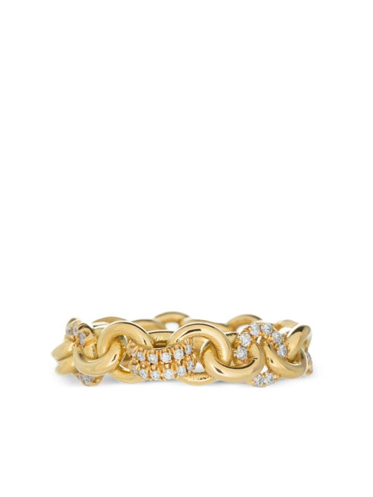 18k Yellow Gold Fused Serpens Diamond Ring