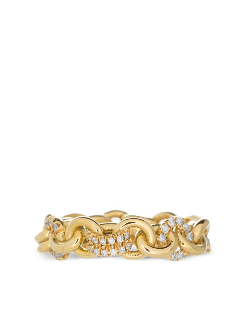 18k Yellow Gold Fused Serpens Diamond Ring