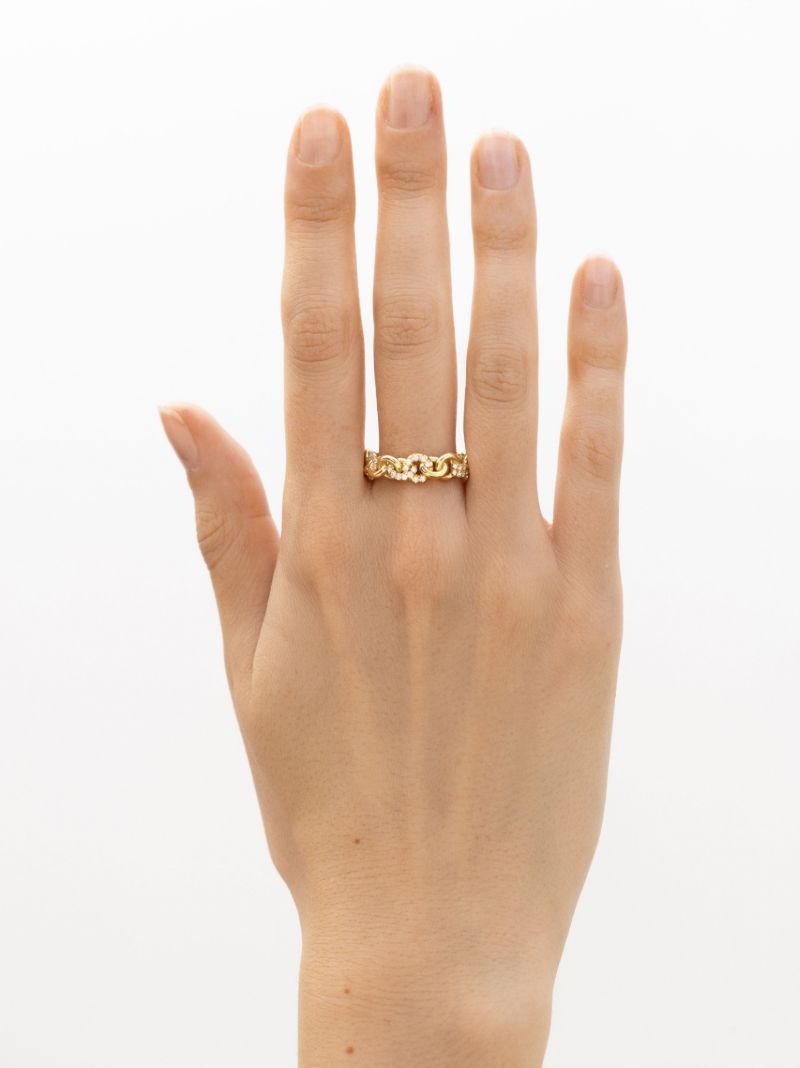 18k Yellow Gold Fused Serpens Diamond Ring