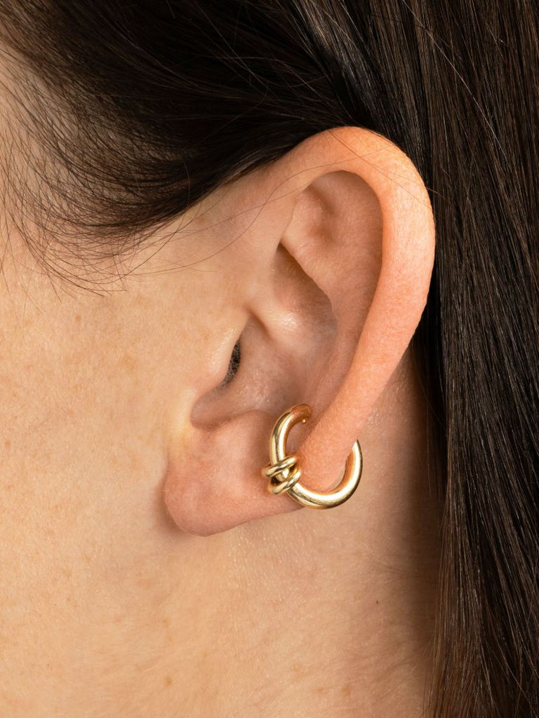 18k Yellow Gold Waning Ear Cuff
