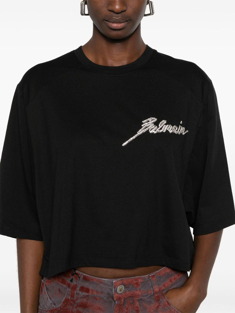 Crystal-embellished T-shirt