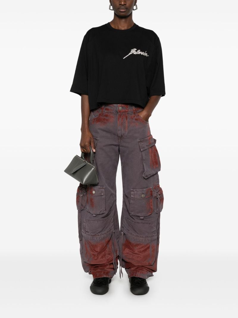 Crystal-embellished T-shirt