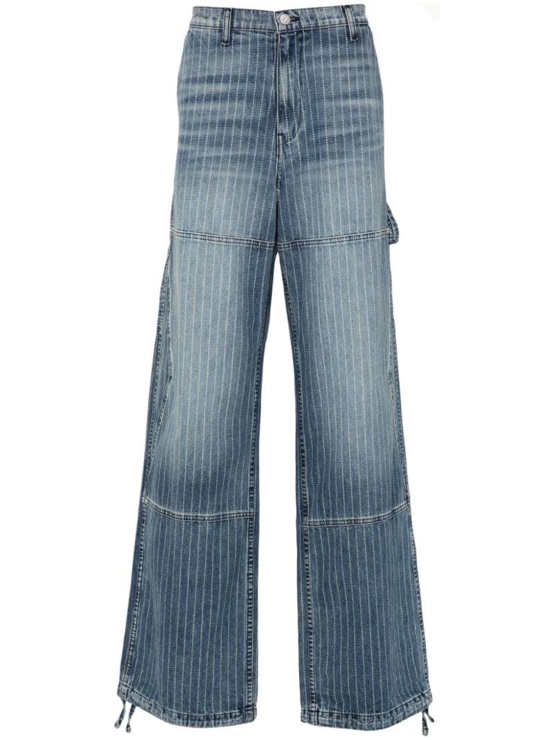 Striped Wide-leg Jeans