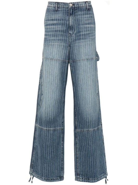 Striped Wide-leg Jeans
