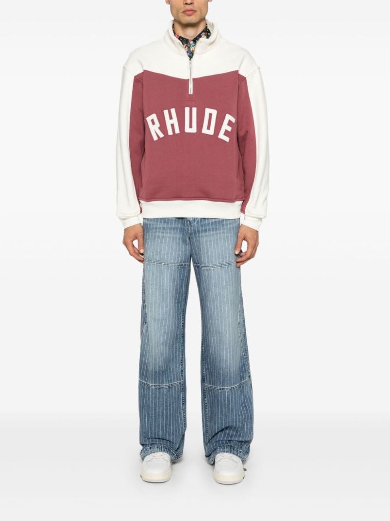 Striped Wide-leg Jeans