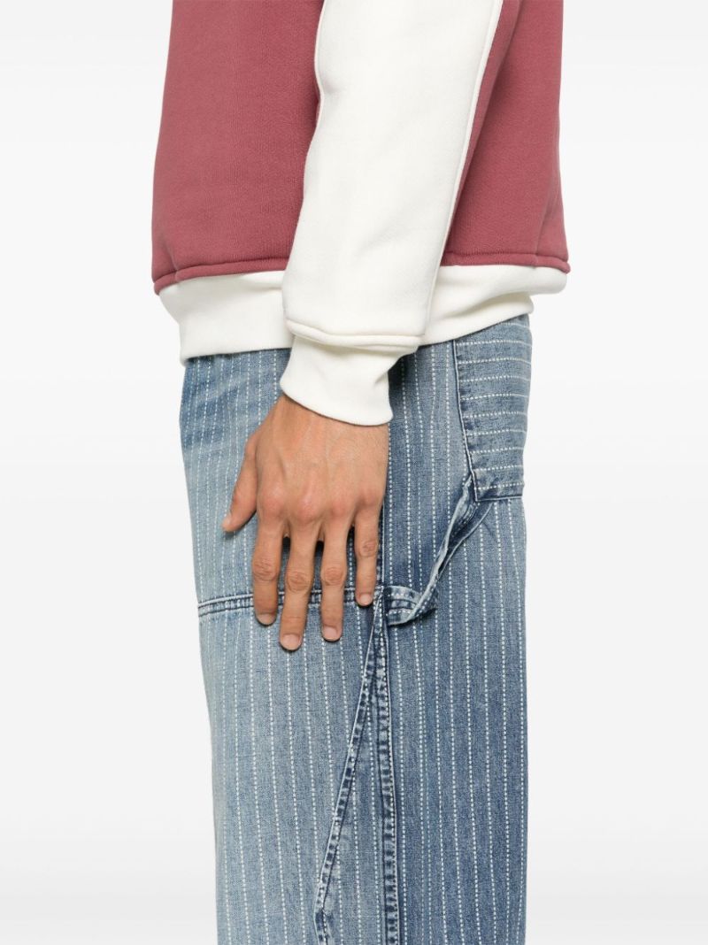 Striped Wide-leg Jeans