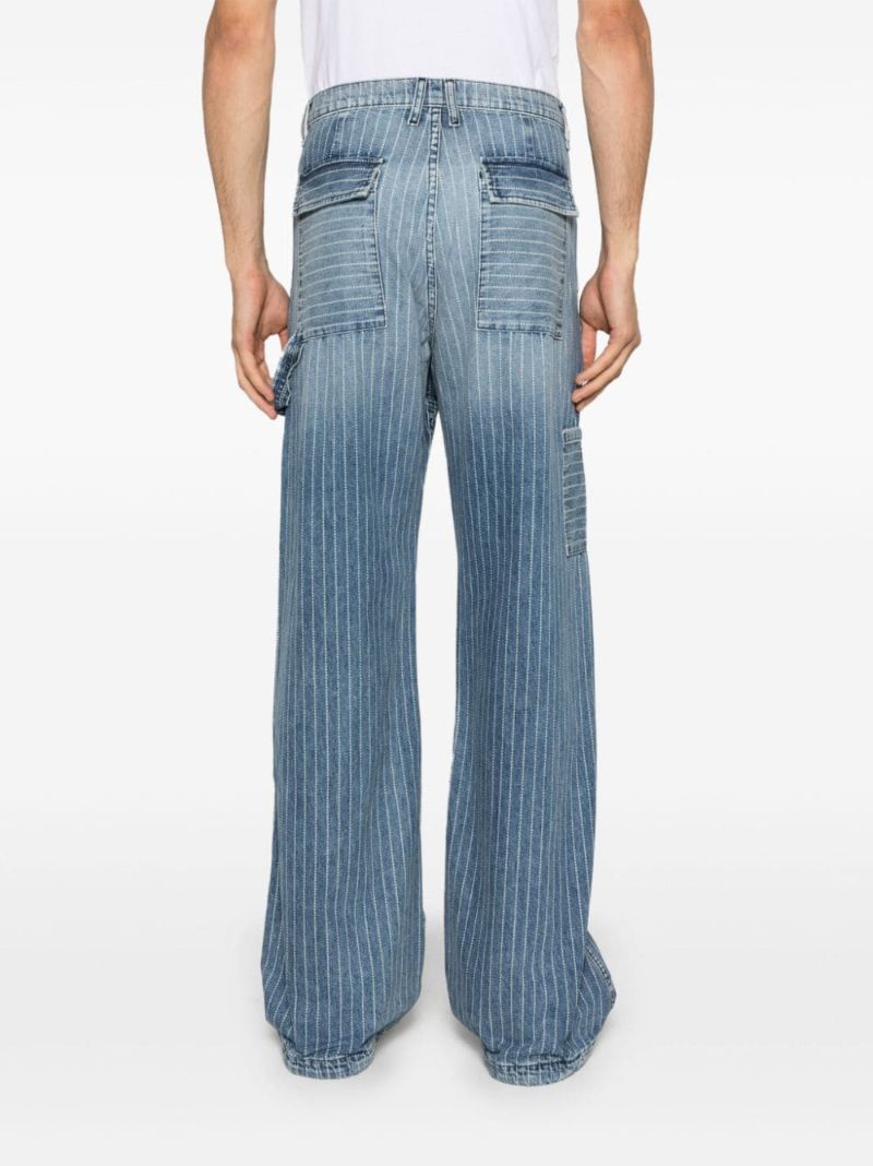 Striped Wide-leg Jeans