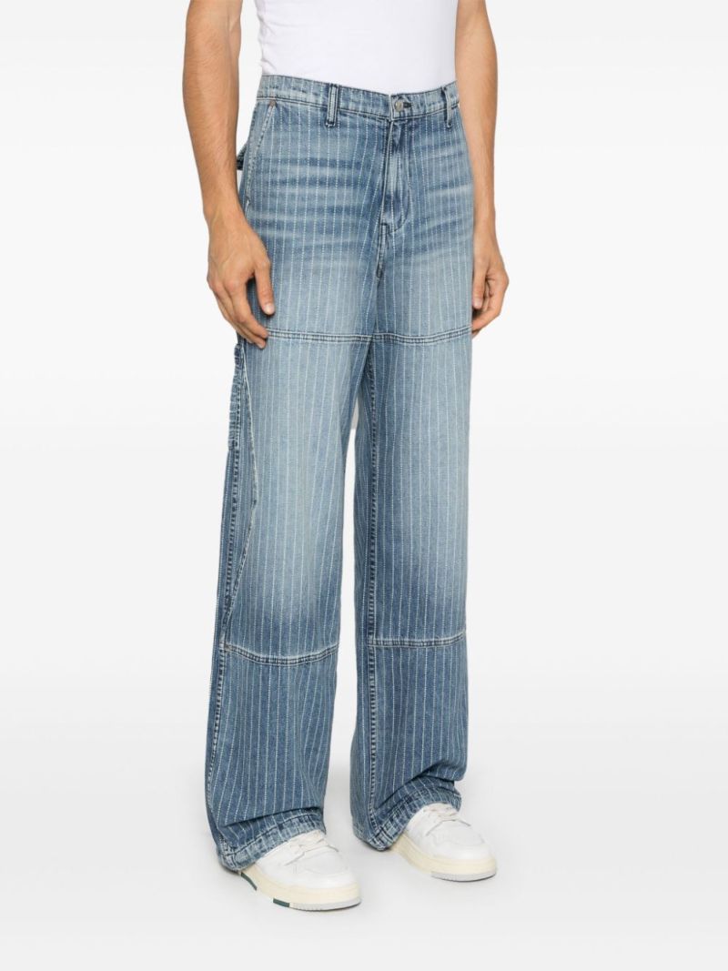 Striped Wide-leg Jeans