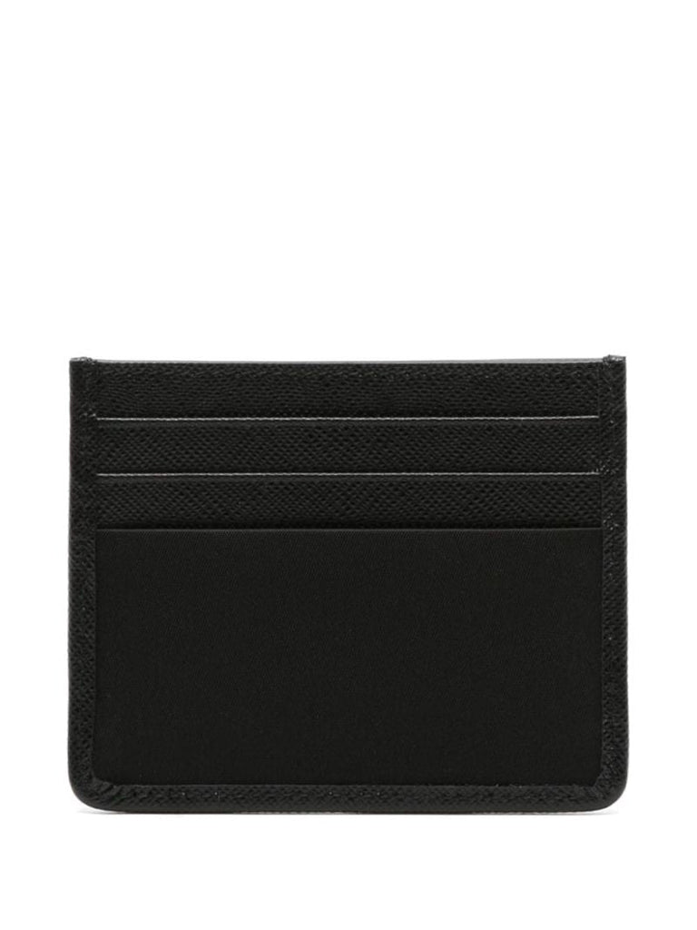 Triangle-logo Leather Card Holder