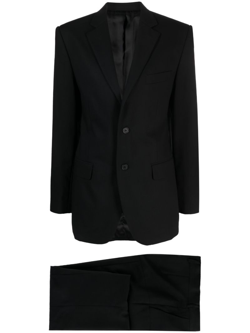 Black Hourglass Wool Suit