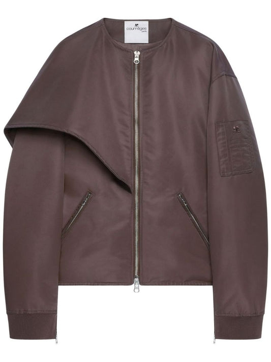 Bow-collar Bomber Jacket