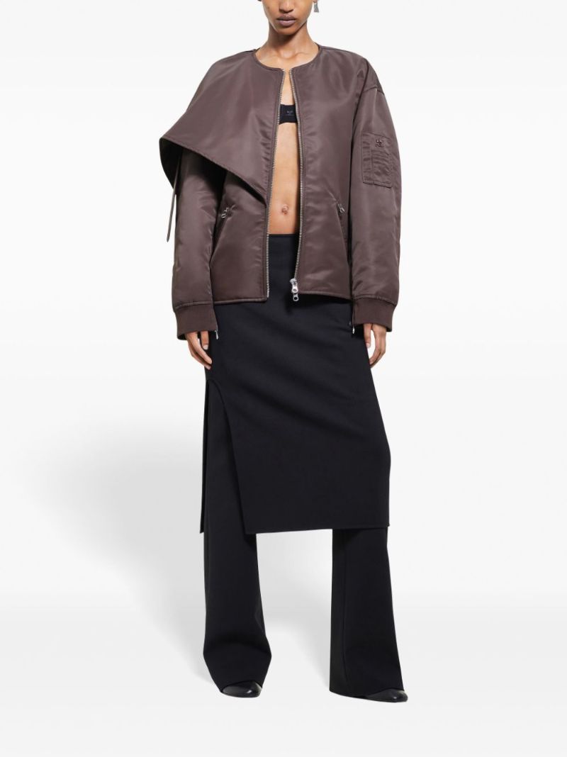 Bow-collar Bomber Jacket