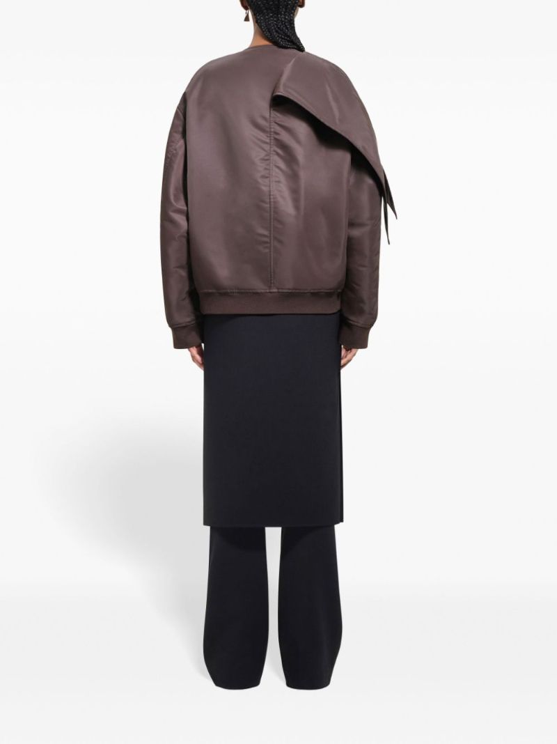 Bow-collar Bomber Jacket