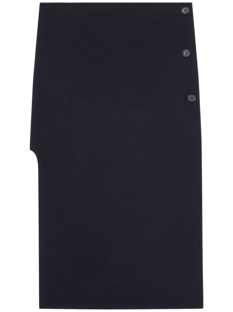 Oblique Tailored Midi Skirt