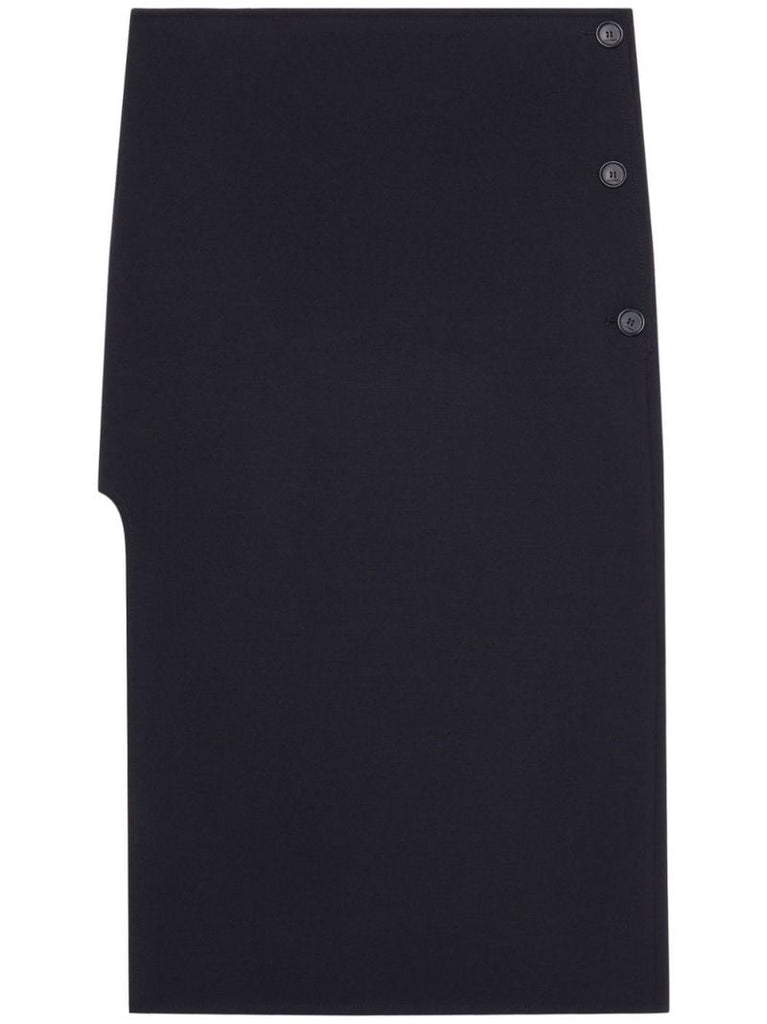 Oblique Tailored Midi Skirt