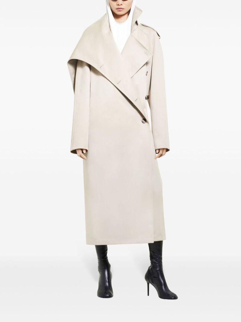 Neutral Long Trench Coat
