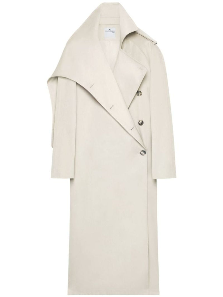 Neutral Long Trench Coat