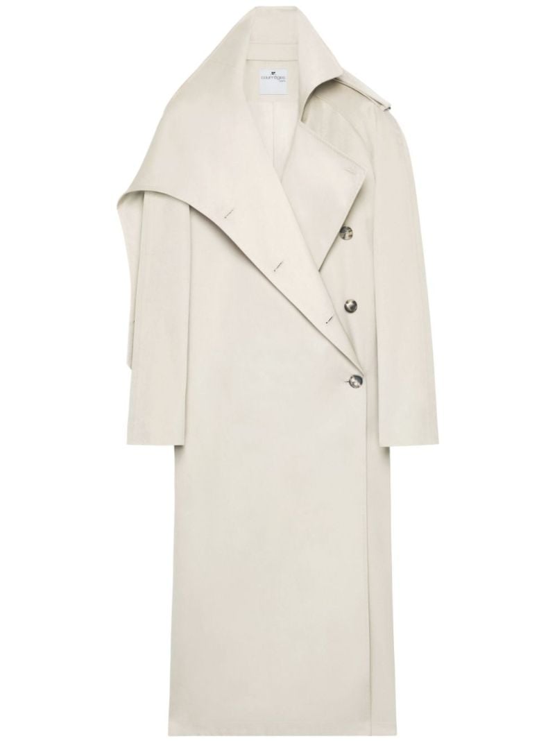 Neutral Long Trench Coat