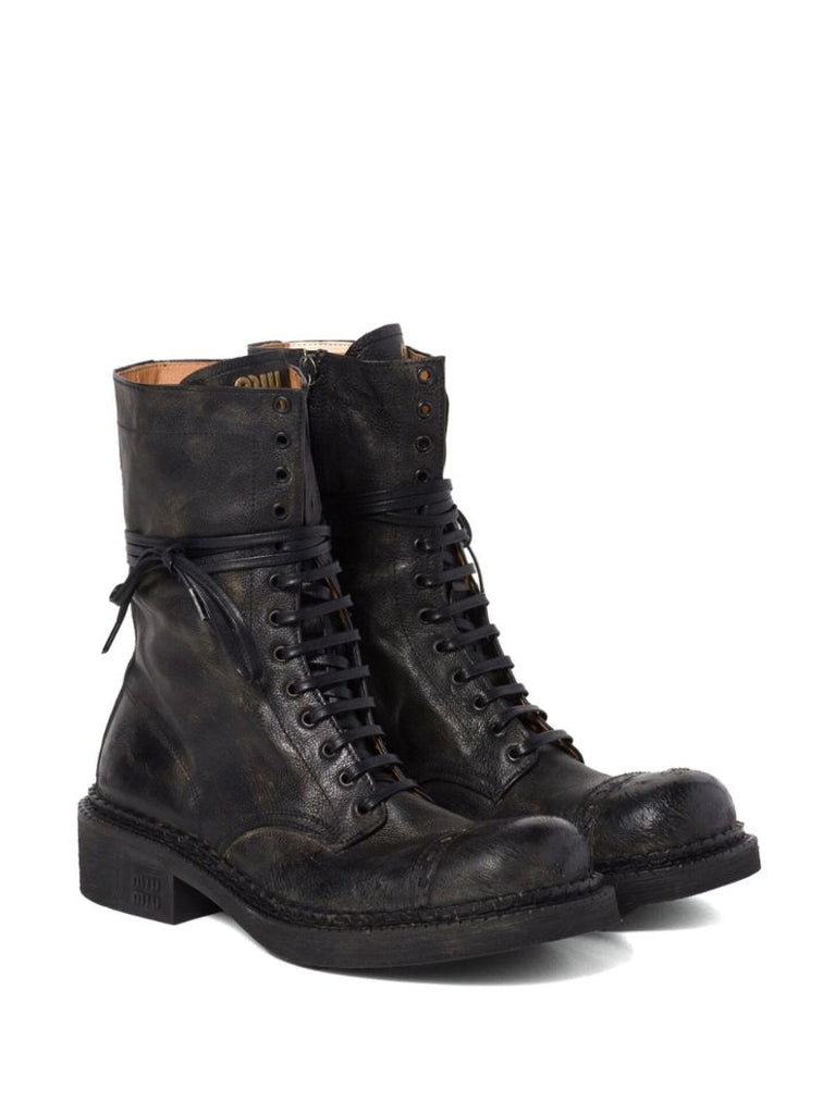 Lace-up Leather Boots