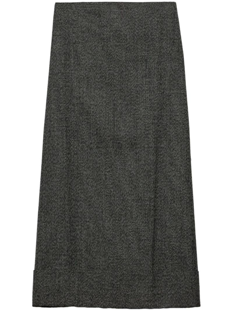 Wool Midi Skirt