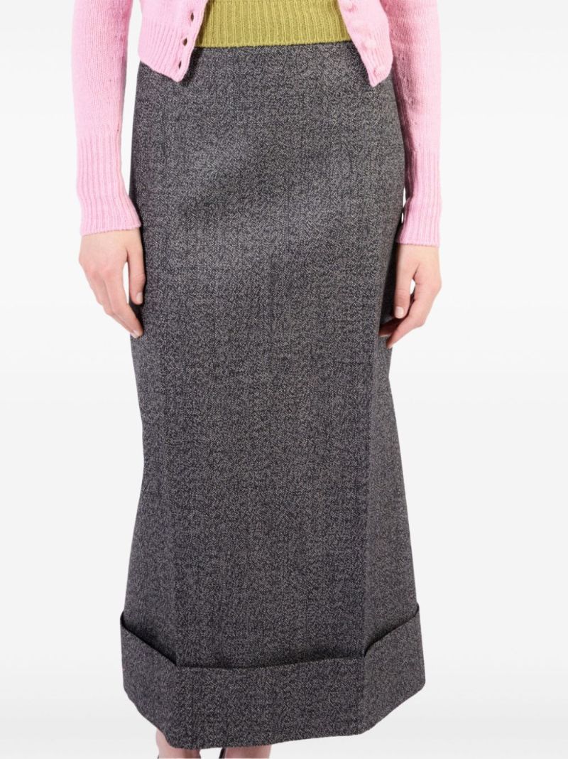 Wool Midi Skirt