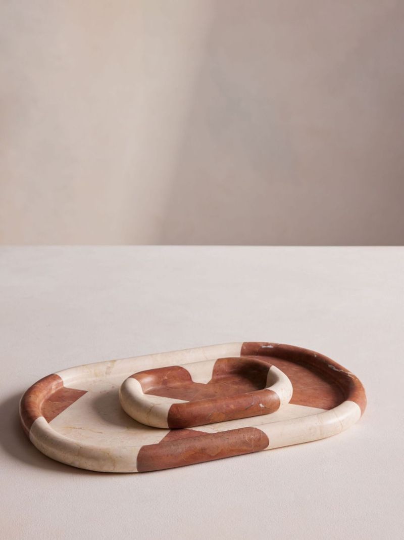 Geometric Pattern Decorative Tray