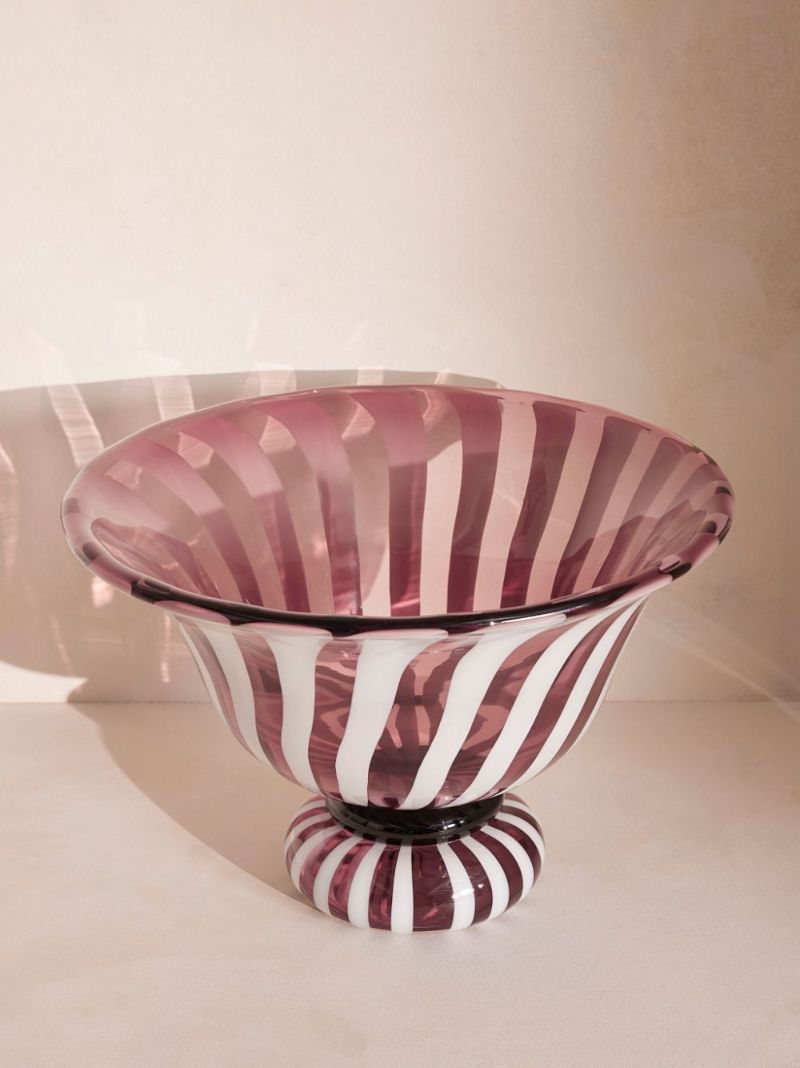 Striped Glass Vase