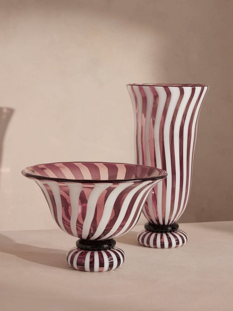 Striped Glass Vase
