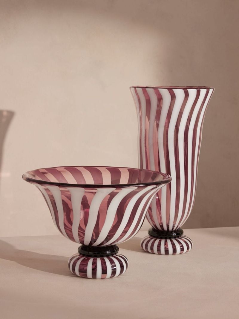 Striped Glass Vase