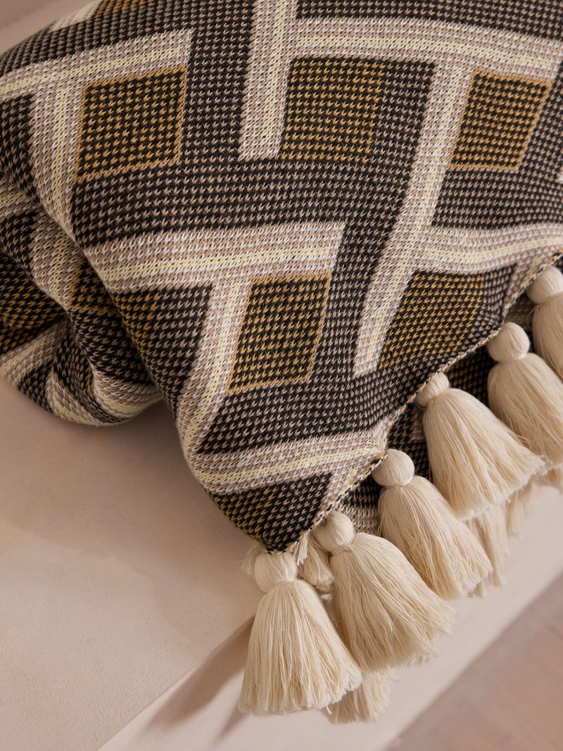 Geometric Intarsia Blanket