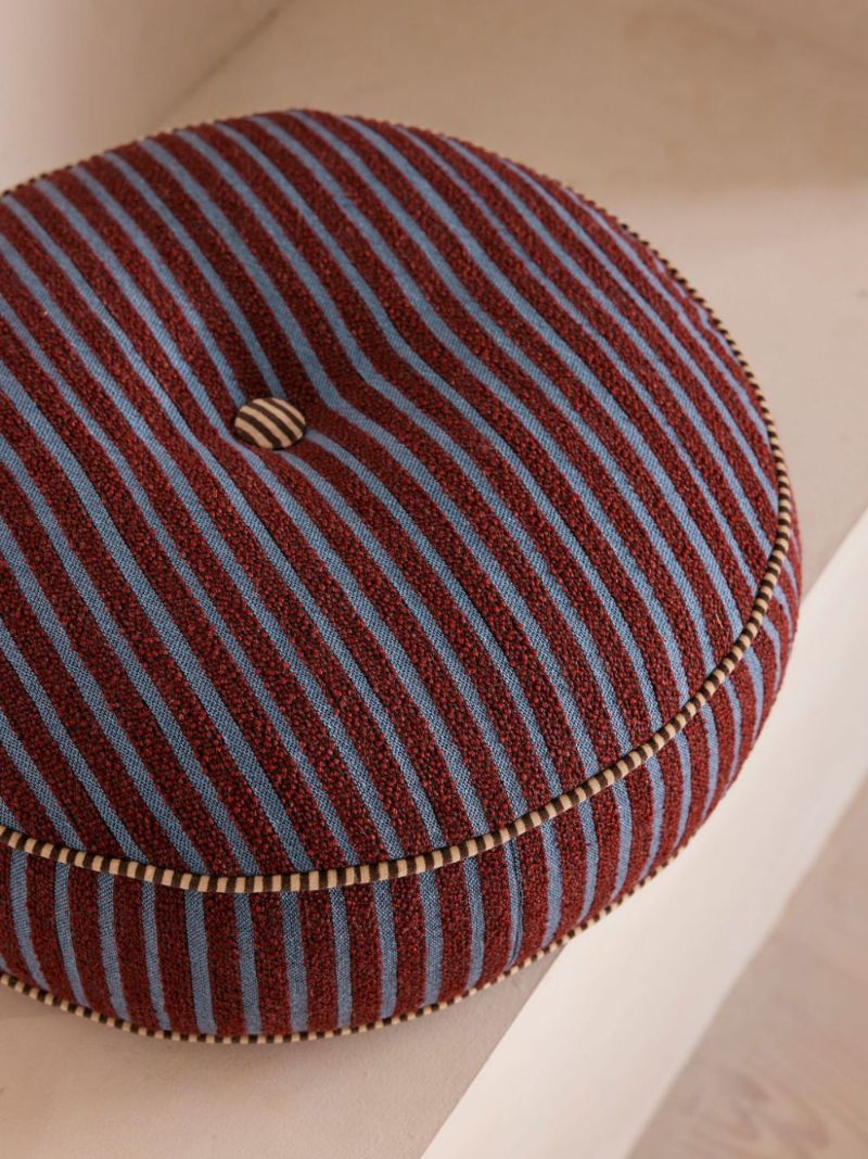 Striped Round Cushion