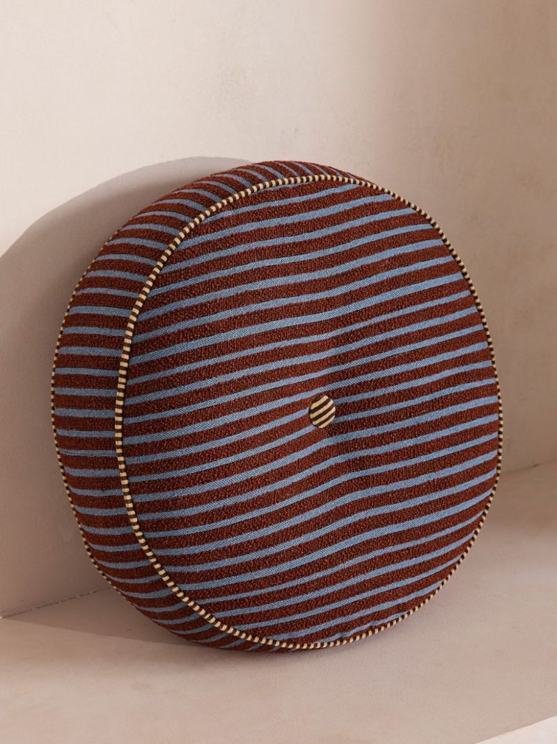 Striped Round Cushion