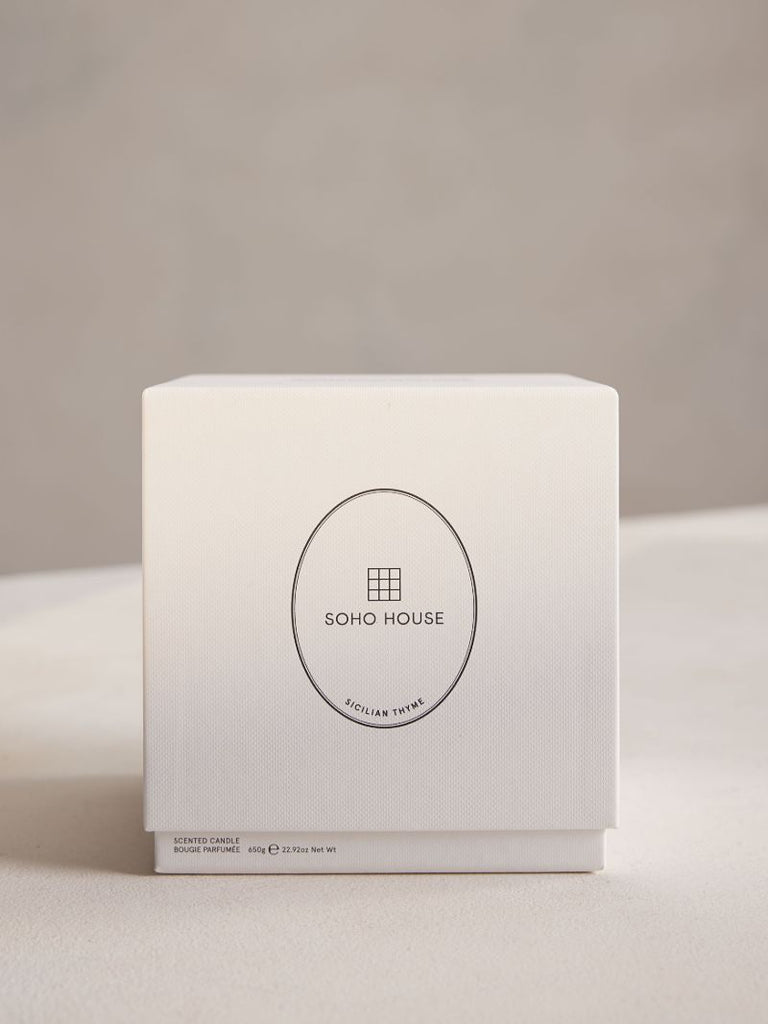 Sicilian Thyme Marble Candle 250g