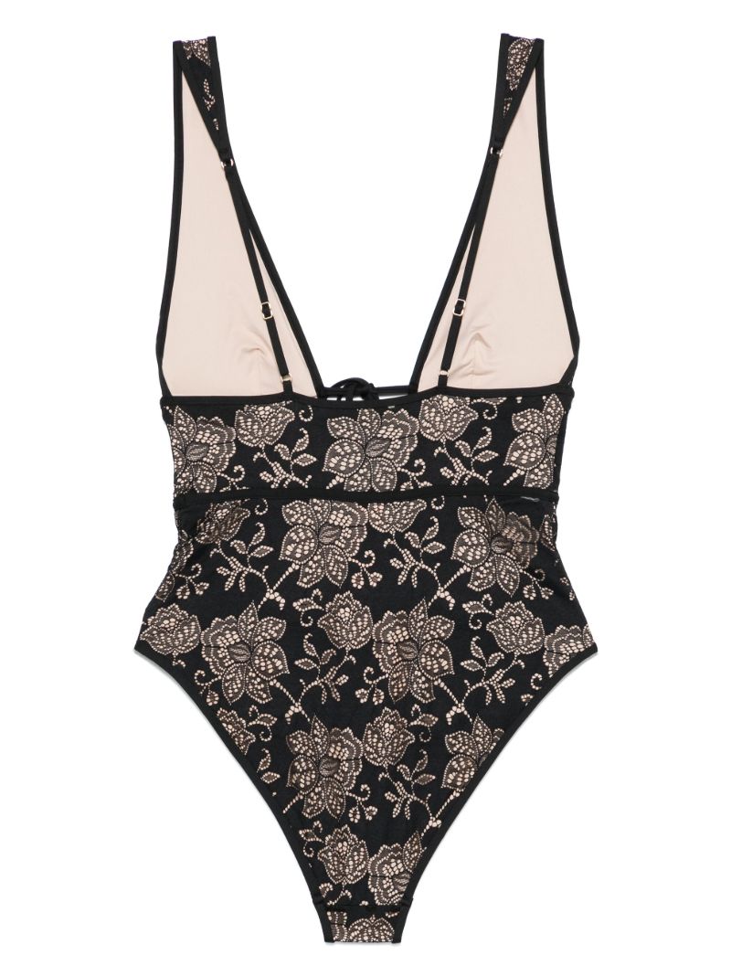 Tallow Lace Plunge Swimsuit