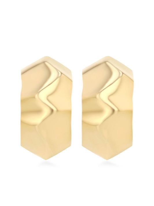 18k Yellow Gold Liquid Huggie Earrings