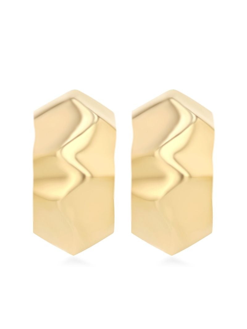 18k Yellow Gold Liquid Huggie Earrings
