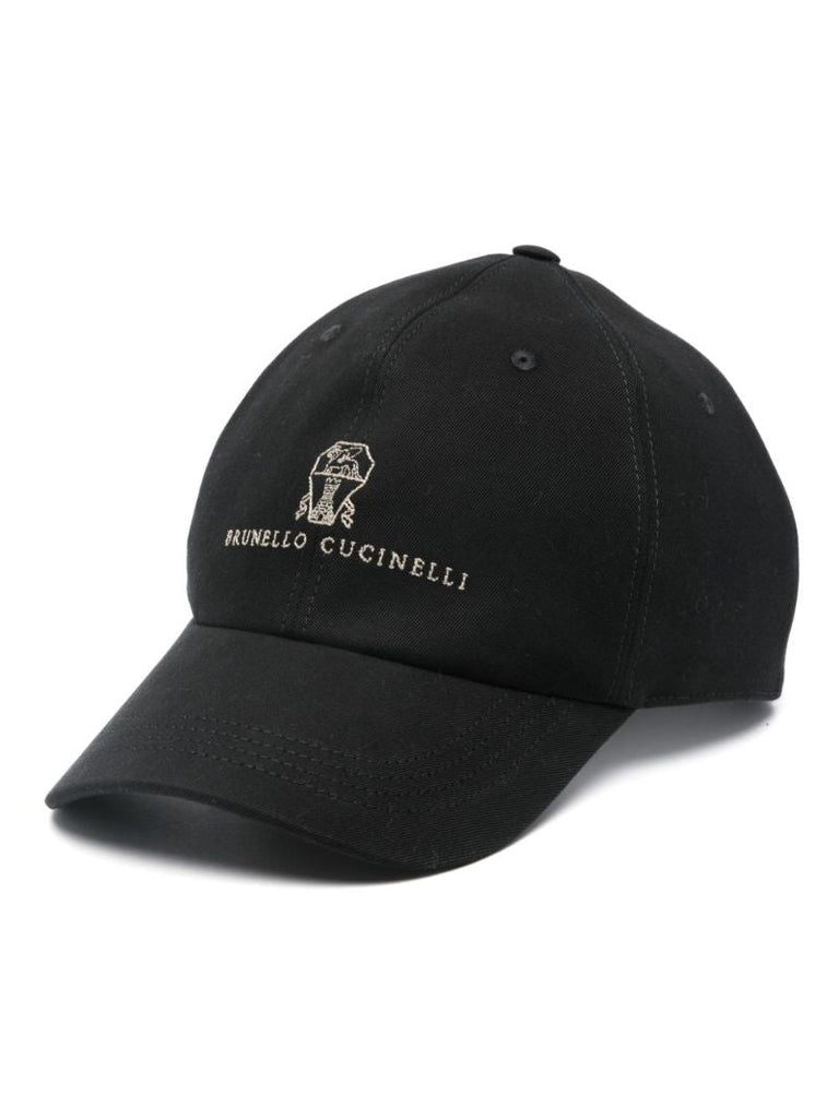 Black Logo-embroidered Cap