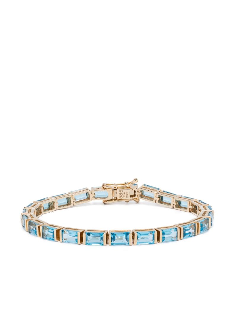 14k Yellow Gold Topaz Bracelet