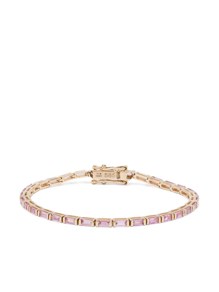 14k Yellow Gold Sapphire Bracelet