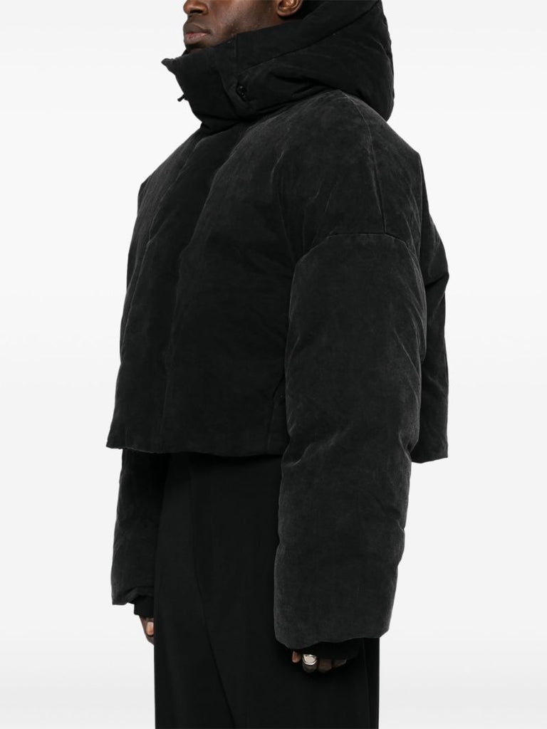 Black Cropped Puffer Jacket
