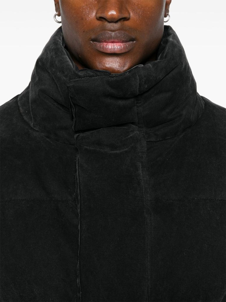 Black Velvet Puffer Jacket