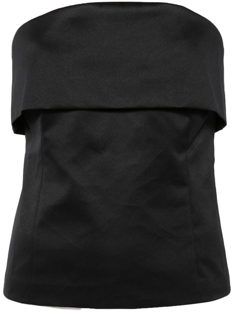 Black Strapless Top