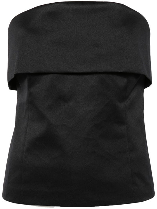 Black Strapless Top
