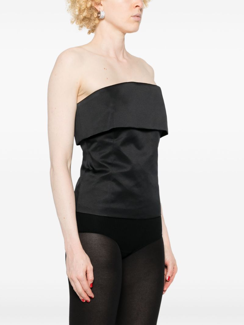 Black Strapless Top